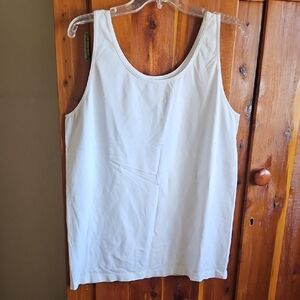 Cato White Scoop Neck Tank Top - Sleeveless Women's Shell